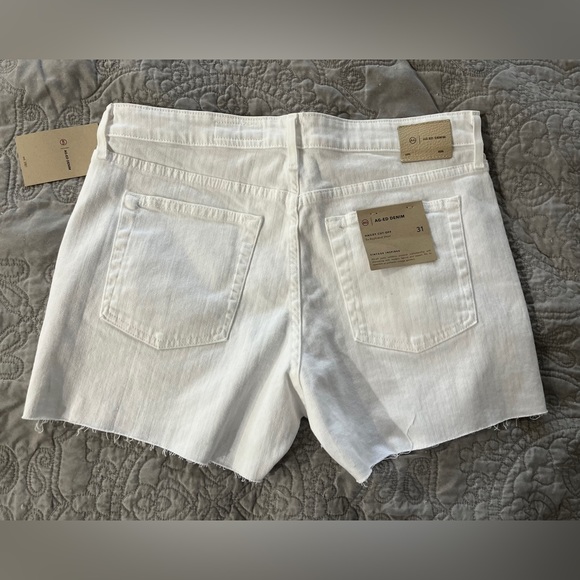 NWT AG-ED Hailey Cutoff White Boyfriend Denim Stretch Shorts Size 31 - Picture 10 of 15